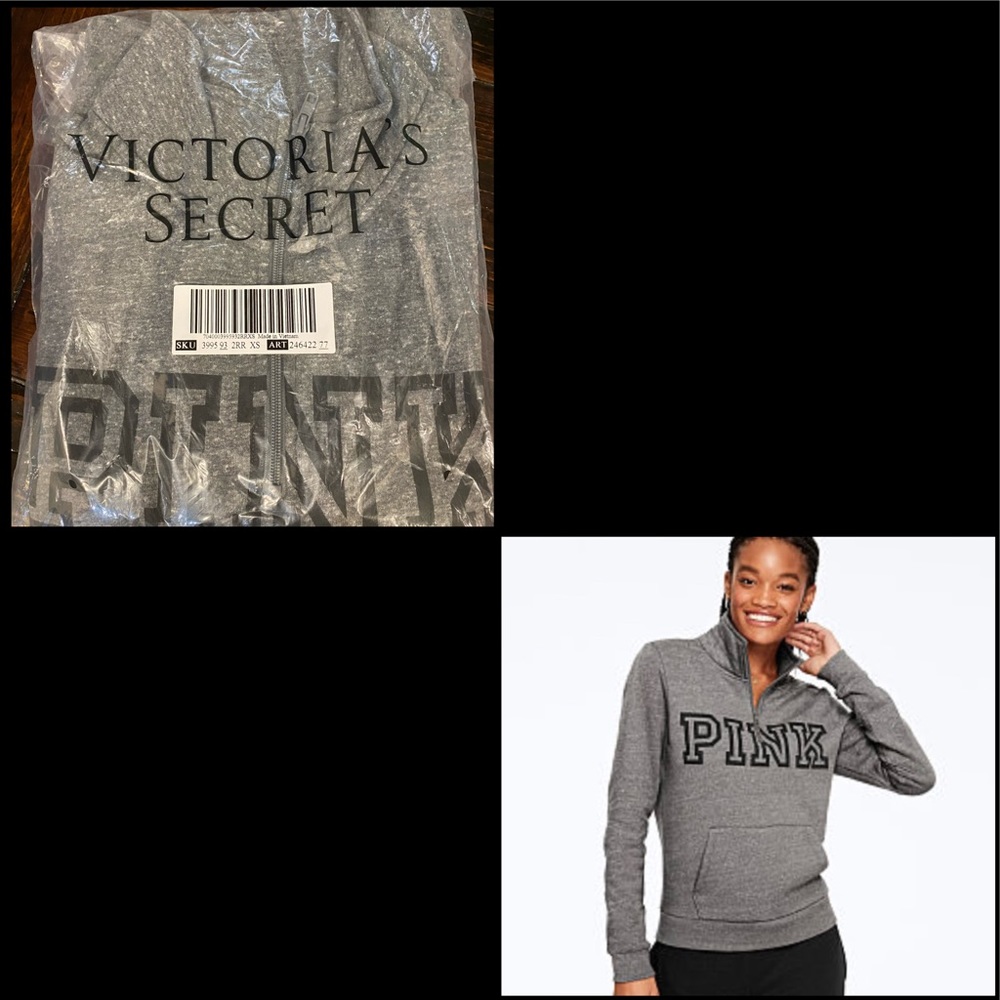 NWT 1/4 Zip Pullover by PINK/VS